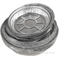 Silber runde Aluminiumfolienbehälter für Backkuchen, BBQ